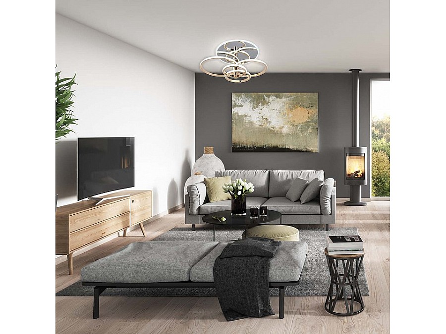 Люстра на штанге Escada Contour 10213/4LED BL Chrome