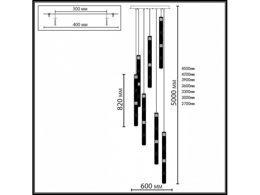 Подвесная люстра Odeon Light COLLIER 5456/210L
