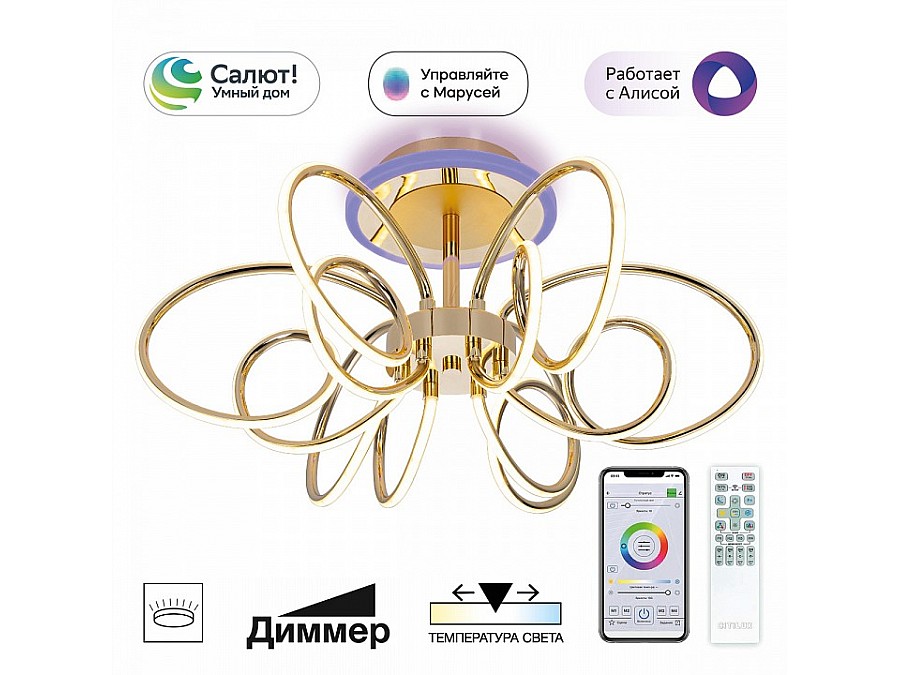 Потолочная люстра Citilux Salma Smart CL224A162
