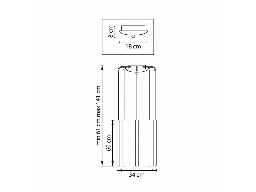 Подвесная люстра Lightstar Tubo L5T747333