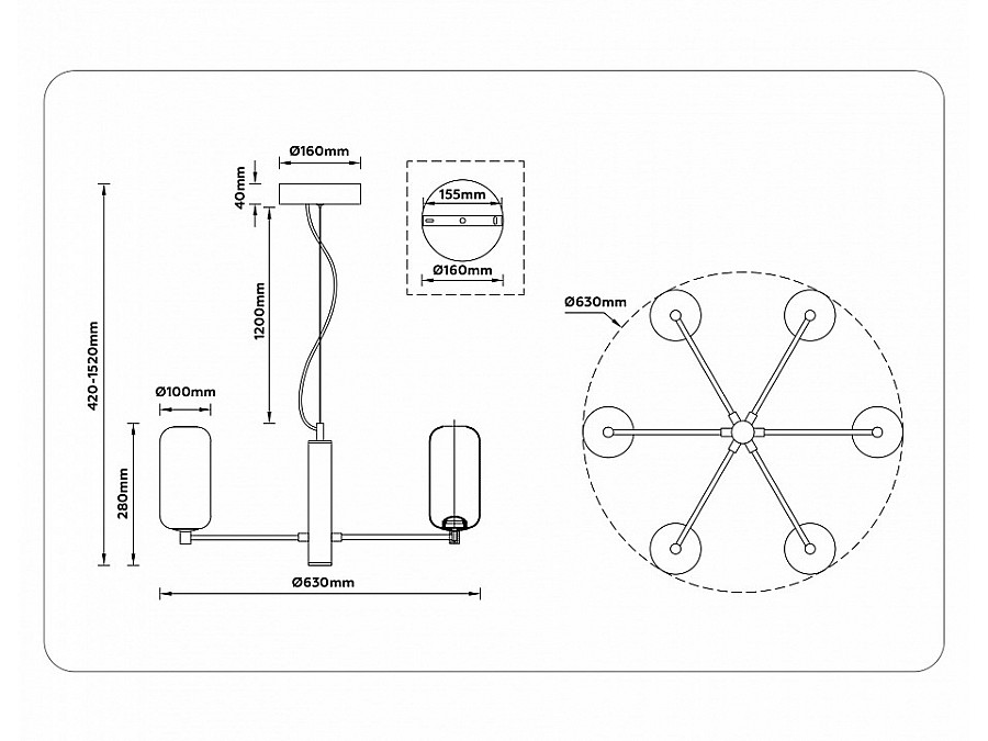 Подвесная люстра Ambrella Light LH LH11107