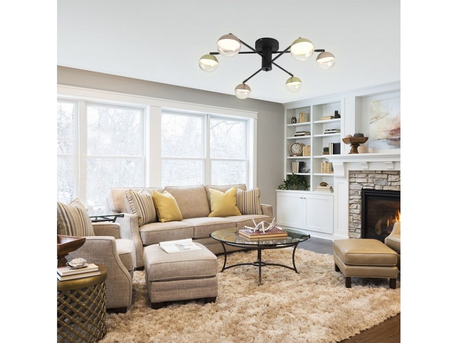 Люстра на штанге Escada DIVERSE 10271/6LED Gold/Copper