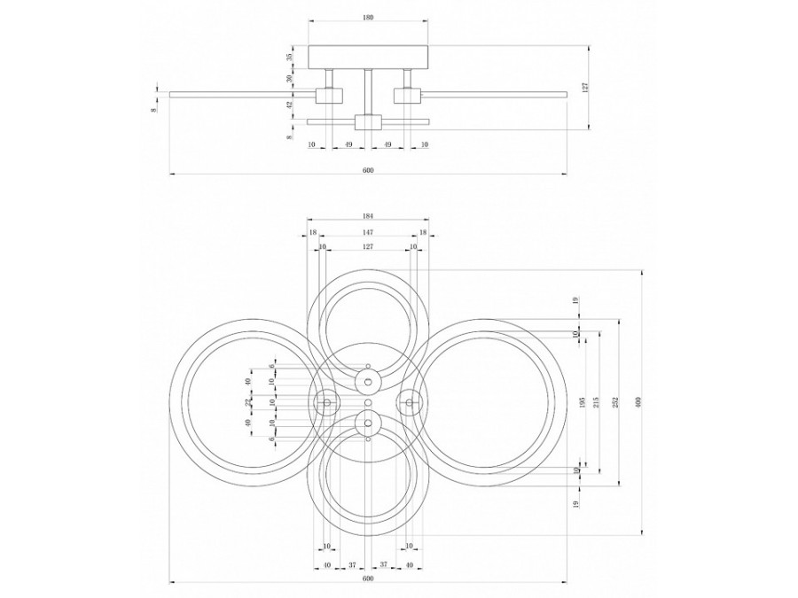 Потолочная люстра Escada 10224 10224/4LED 56W