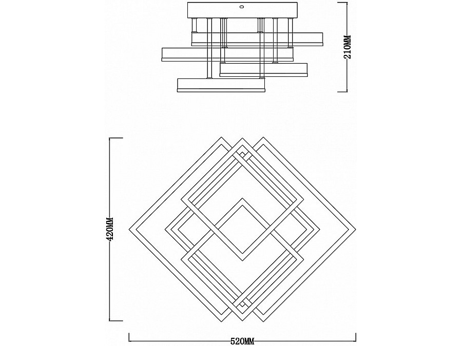 Потолочная люстра Escada Union 10229/4LED White