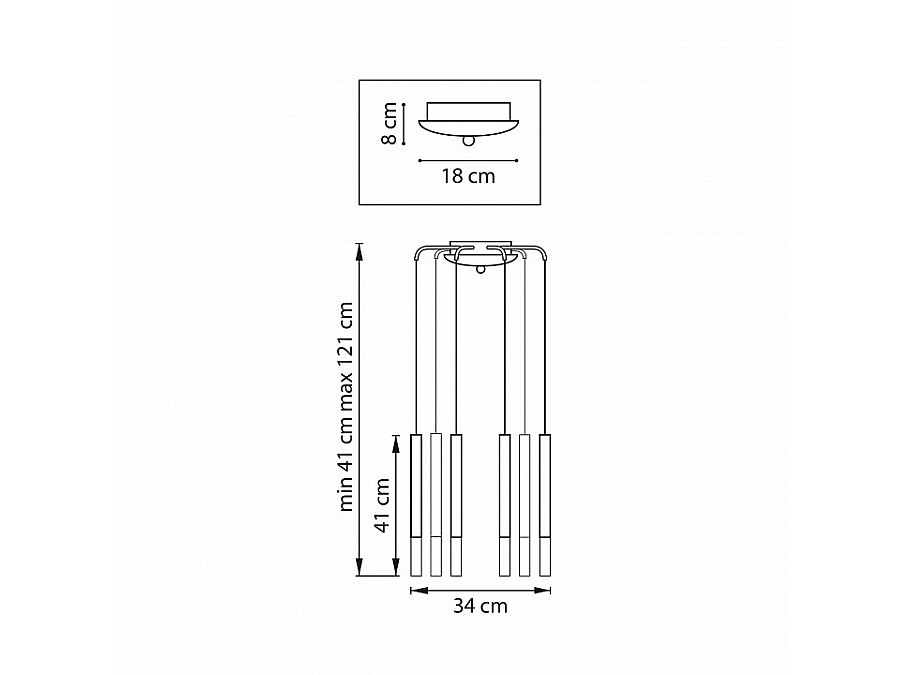 Подвесная люстра Lightstar Tubo L8T747137