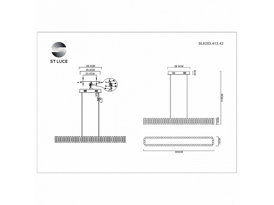Подвесная люстра ST-Luce Estense SL6203.413.42