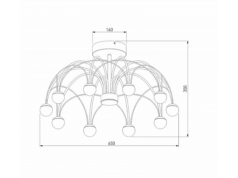 Люстра на штанге Eurosvet Ragno 90035/10 LED черный