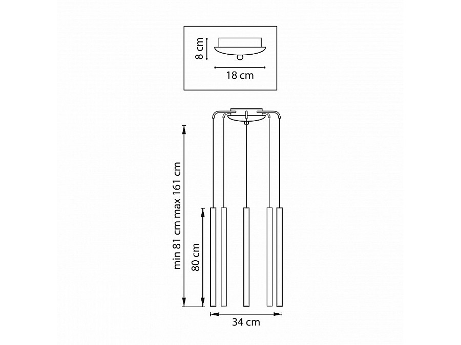 Подвесная люстра Lightstar Tubo L5T747433