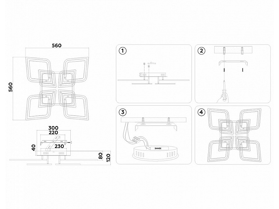 Потолочная люстра Ambrella Light FA FA8911