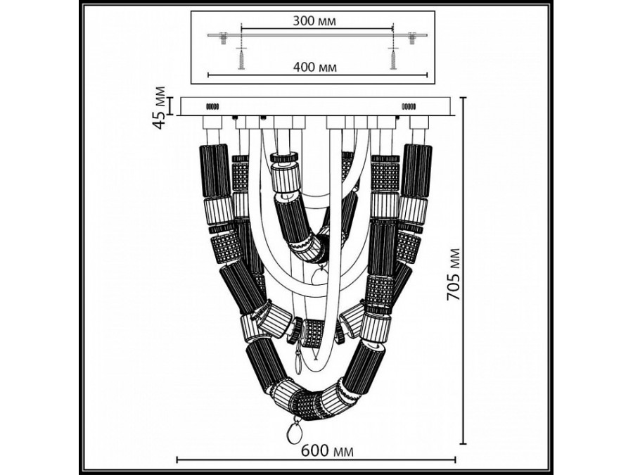 Потолочная люстра Odeon Light COLLIER 5456/80CL