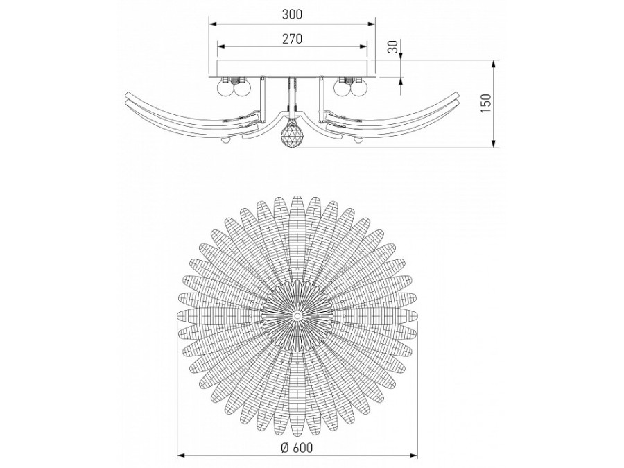Потолочная люстра Eurosvet Flowers 101015/10