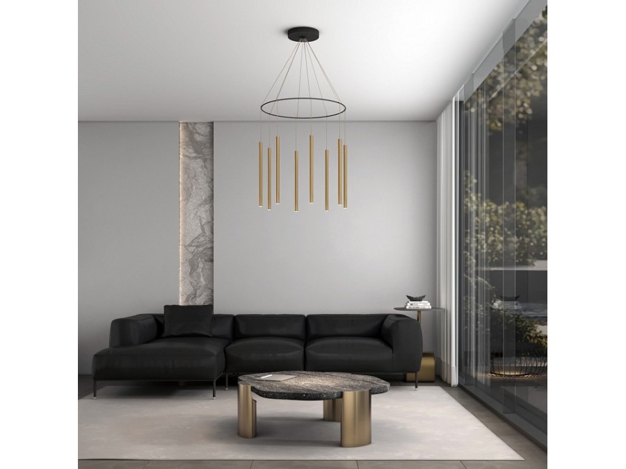 Подвесная люстра Eurosvet  301101 LED латунь