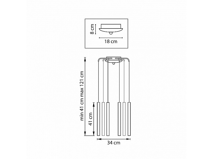 Подвесная люстра Lightstar Tubo L8T747233