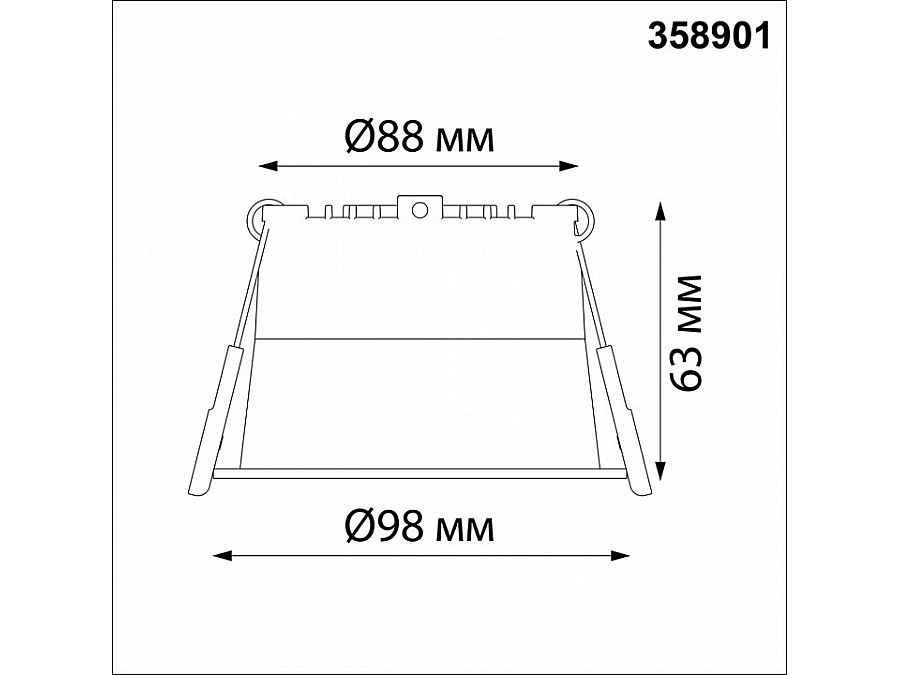 Встраиваемый светильник Novotech Tran 358901