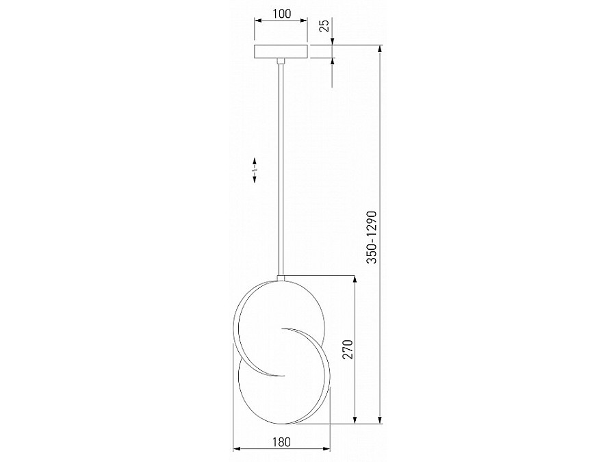 Подвесной светильник Eurosvet Lang 50225/1 LED черный