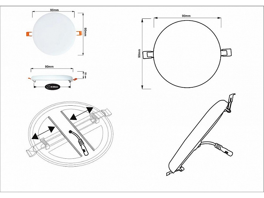 Встраиваемый светильник Arte Lamp Prior A7981PL-1WH