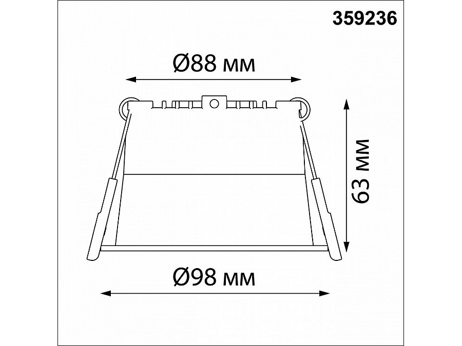 Встраиваемый светильник Novotech Tran 359236
