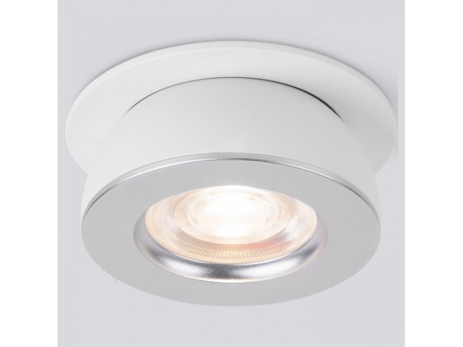 Встраиваемый светильник Elektrostandard Pruno Pruno белый/серебро 8W 4200К (25080/LED)