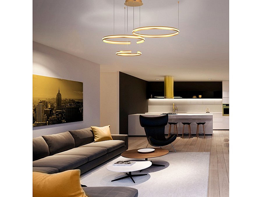 Подвесной светильник Eurosvet Gap 90180/3 золото 160W