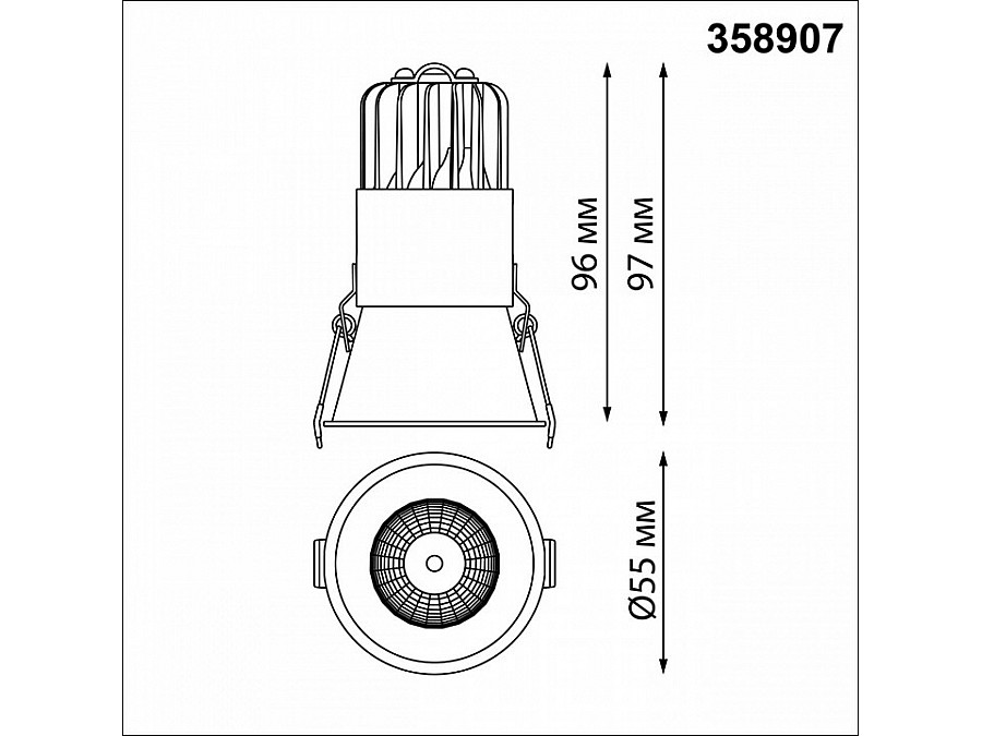 Встраиваемый светильник Novotech Lang 358907