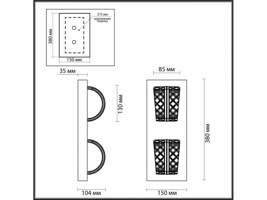 Накладной светильник Odeon Light Mirage 5030/8WL