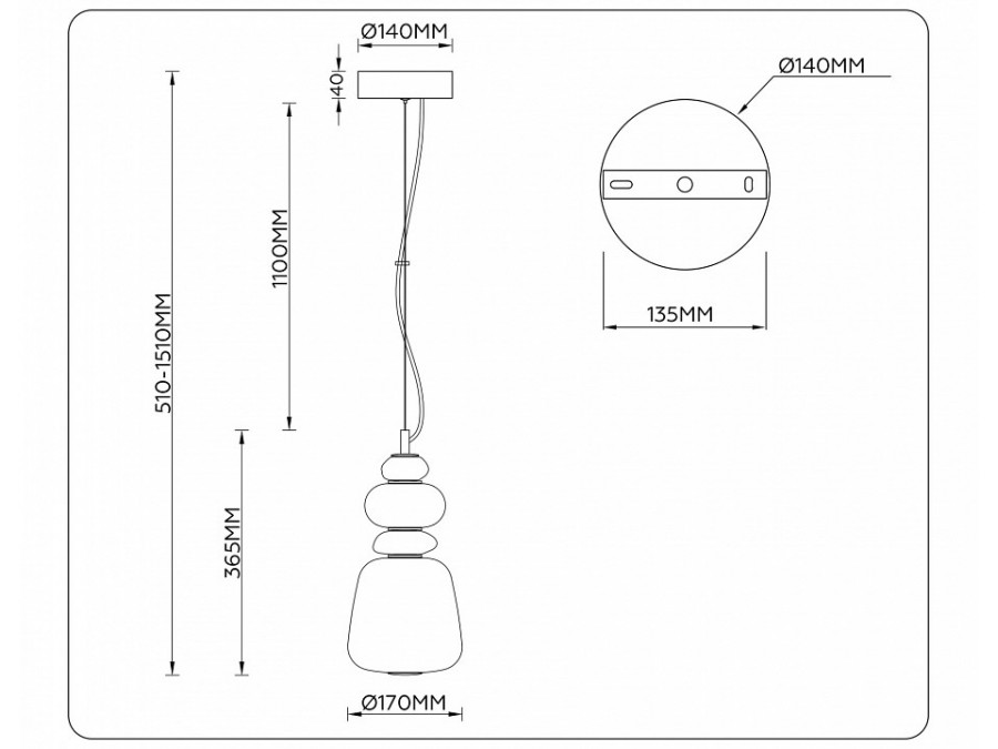 Подвесной светильник Ambrella Light LH LH53162