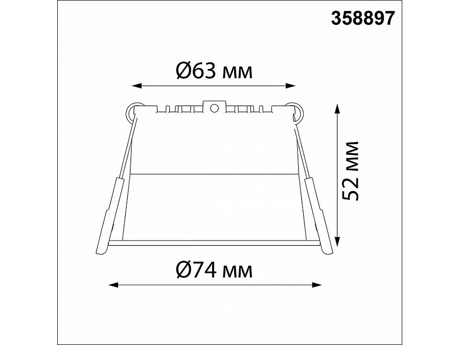 Встраиваемый светильник Novotech Tran 358897