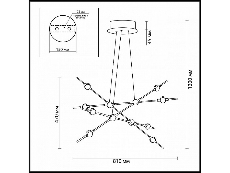 Подвесной светильник Odeon Light Costella 3906/48L