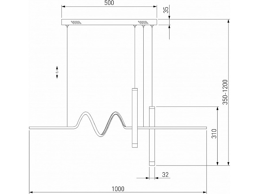 Подвесной светильник Eurosvet Brace 90267/2 черный