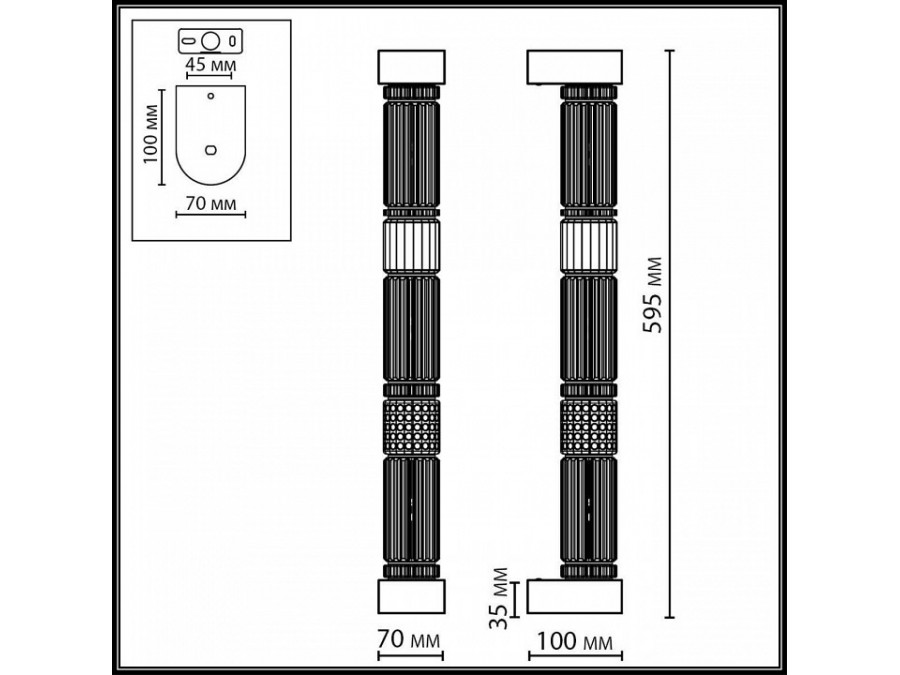 Накладной светильник Odeon Light COLLIER 5456/18WL