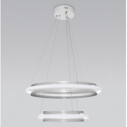 Подвесной светильник Eurosvet Imperio 90241/2 белый/ серебро Smart