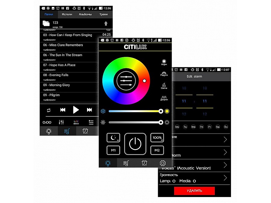 Накладной светильник Citilux Light & Music CL703M60
