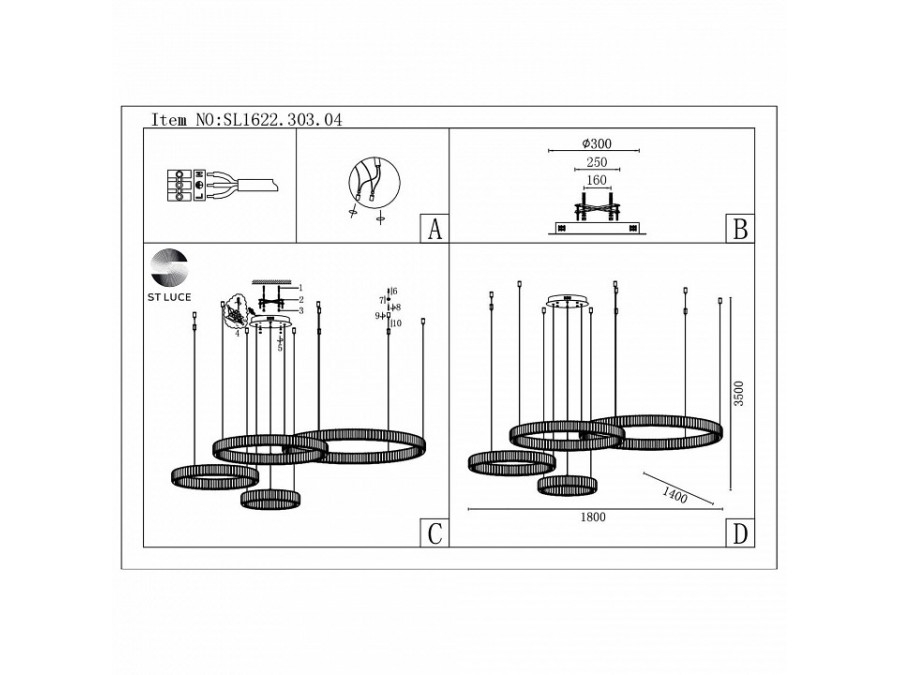 Подвесной светильник ST-Luce Tivoli SL1622.303.04
