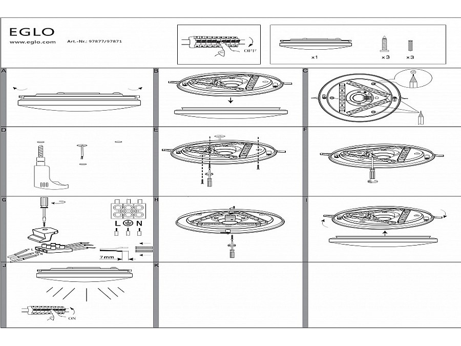 Накладной светильник Eglo Frania 97871