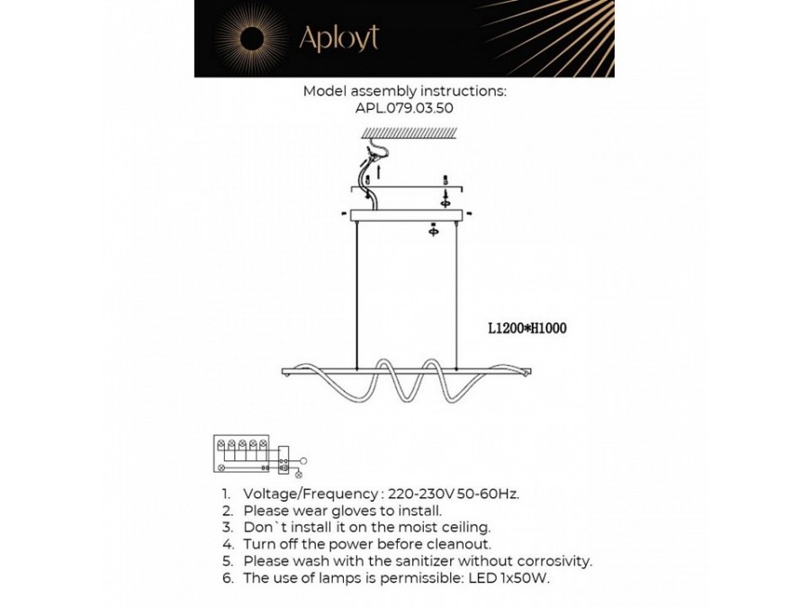 Подвесной светильник Aployt Franka APL.079.03.50