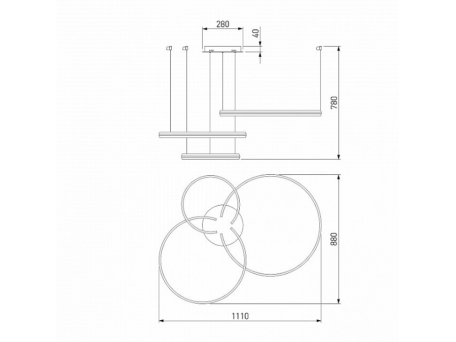 Подвесной светильник Eurosvet Gap 90180/3 золото 160W