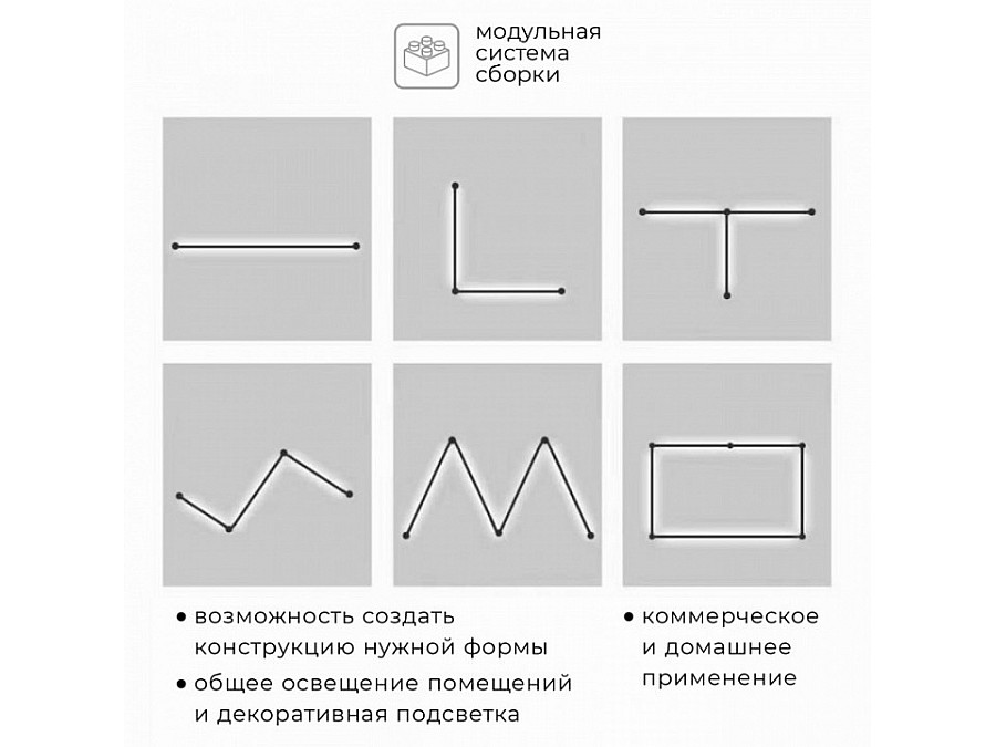 Модульный светильник Imex Thin & Smart IL.0060.5000-1000-BK