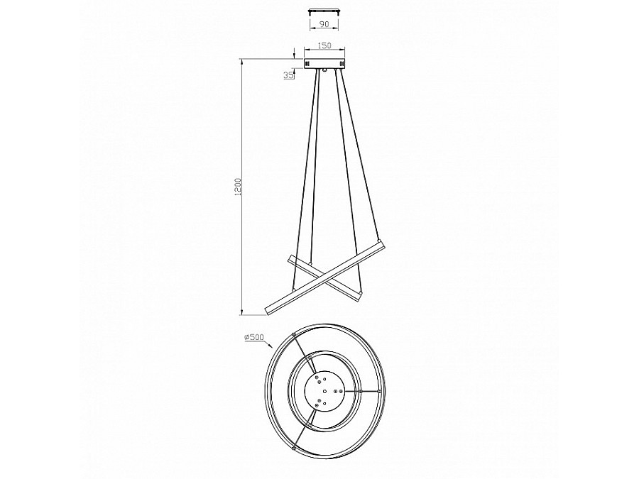 Подвесной светильник Escada Void 10254/2LED Silver APP