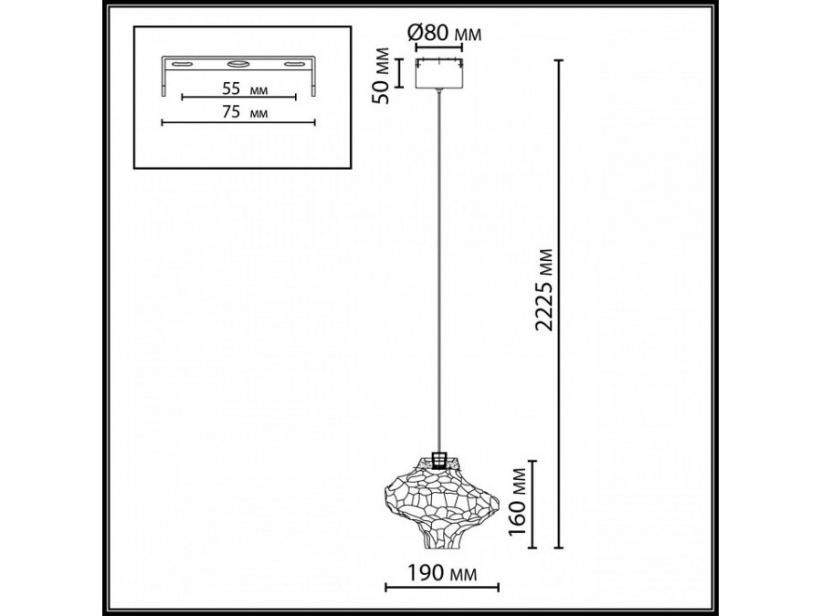 Подвесной светильник Odeon Light Ordi 5108/3L