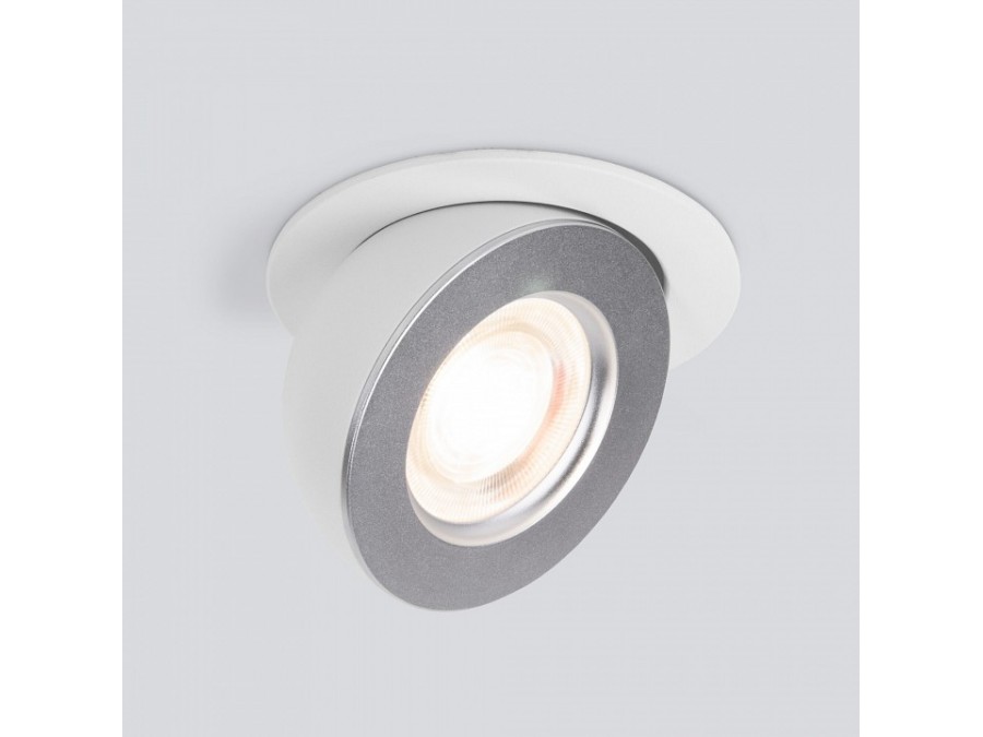 Встраиваемый светильник Elektrostandard Pruno Pruno белый/серебро 8W 4200К (25080/LED)