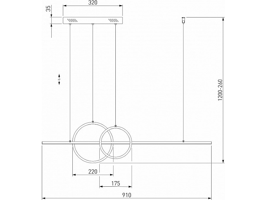 Подвесной светильник Eurosvet Twin 90265/1 черный