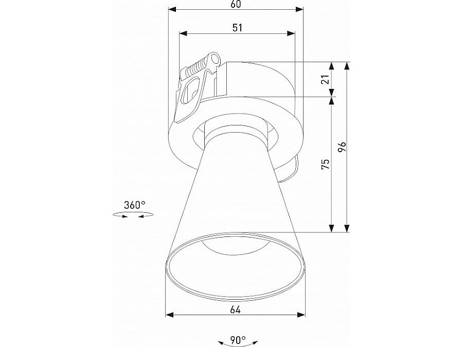 Встраиваемый светильник Elektrostandard Bell 25097/LED 8W 4000K черный