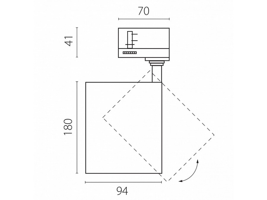 Светильник на штанге Lightstar Canno Pro C4407QT