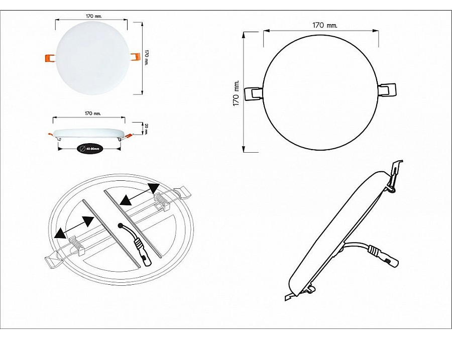 Встраиваемый светильник Arte Lamp Prior A7983PL-1WH