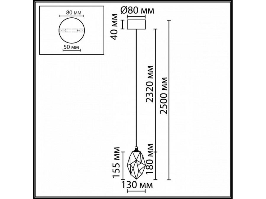 Подвесной светильник Odeon Light HIGHTECH 7114/4LB