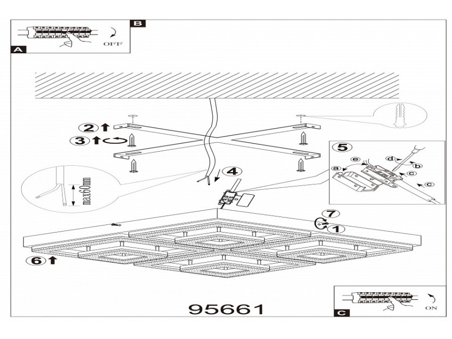 Накладной светильник Eglo Fradelo 95661