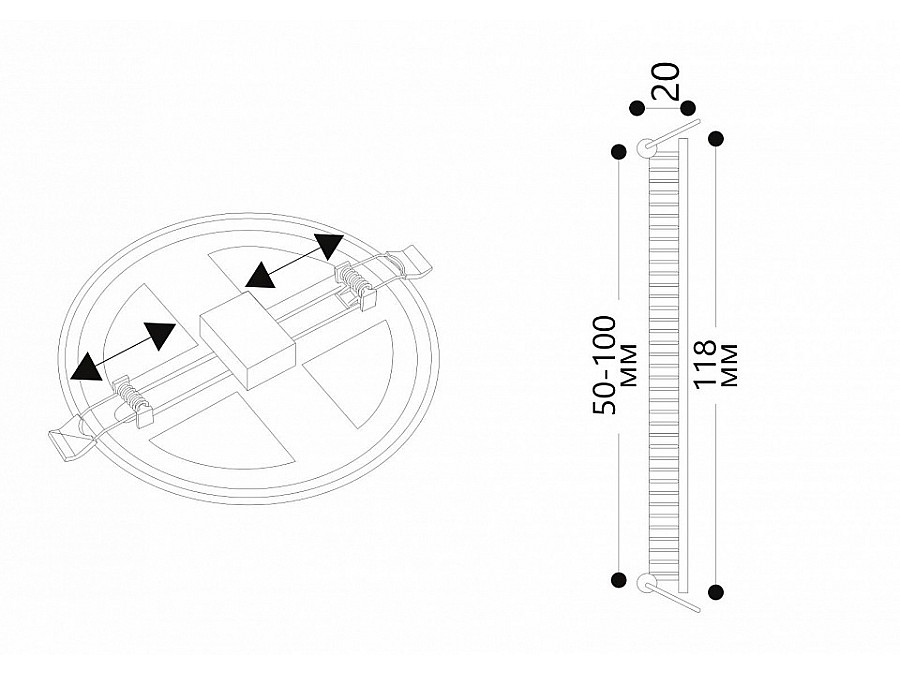 Встраиваемый светильник Arte Lamp Mesura A7973PL-1WH
