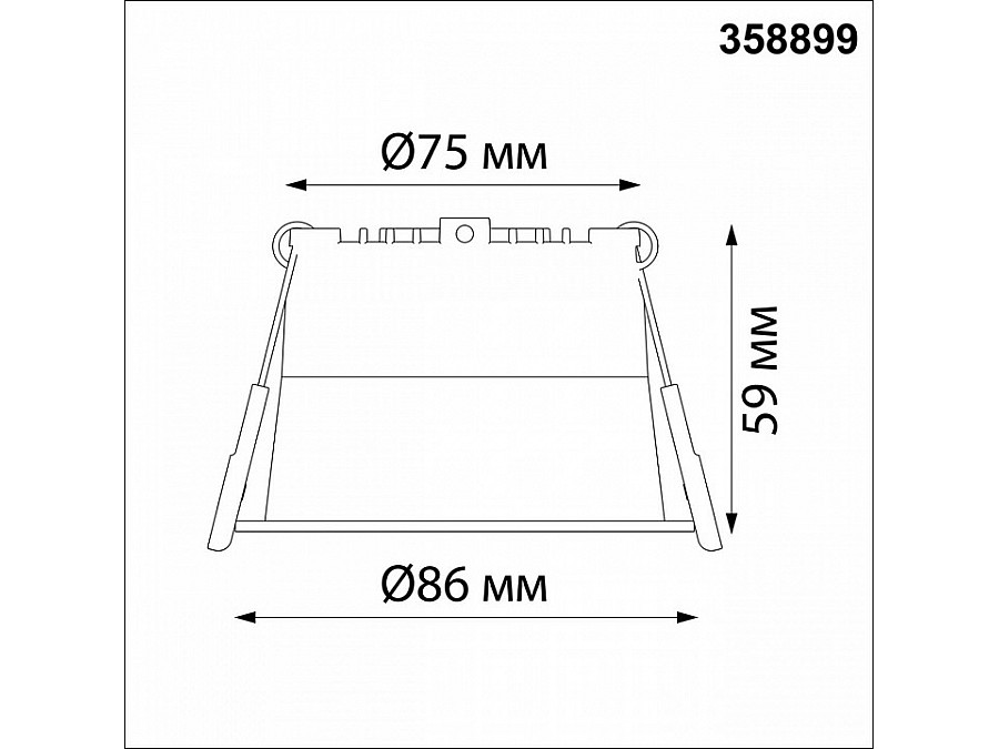 Встраиваемый светильник Novotech Tran 358899