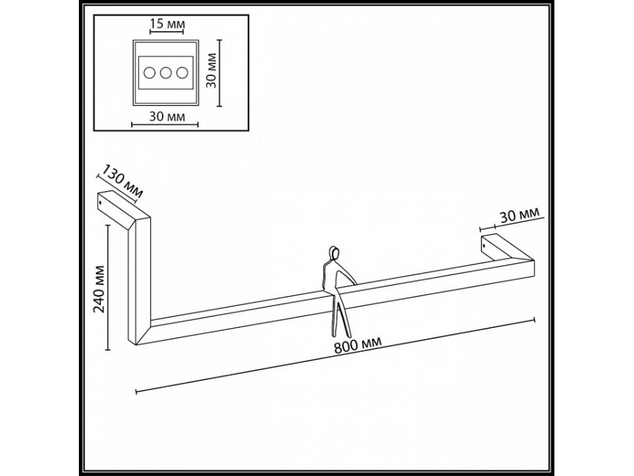 Накладной светильник Odeon Light Grafic 7153/14WL