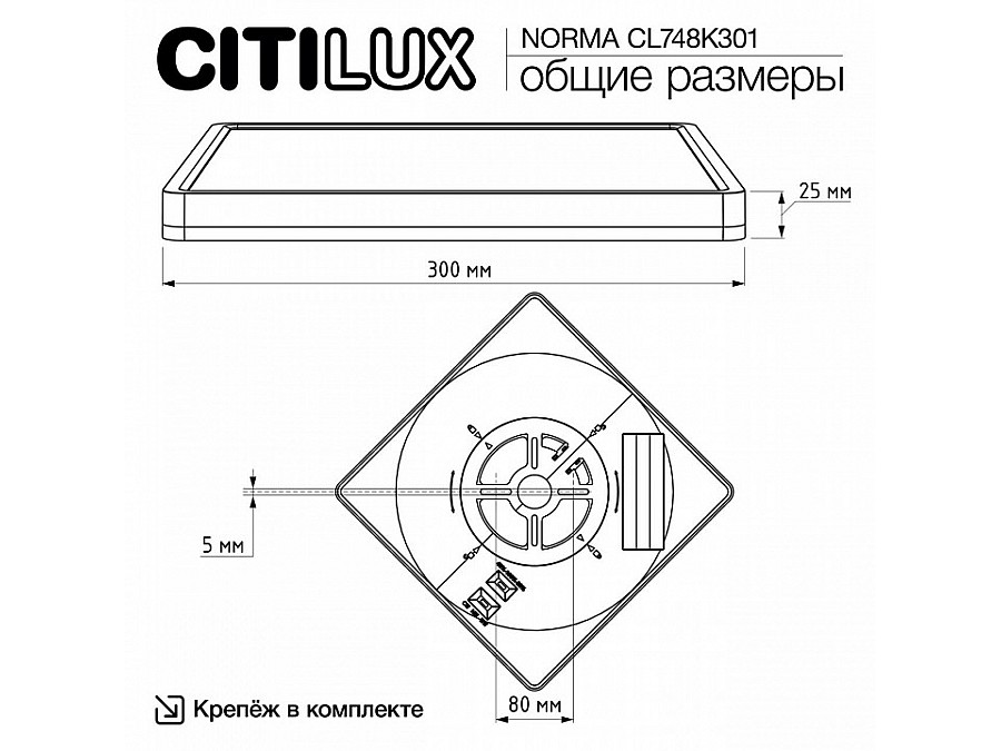 Накладной светильник Citilux Norma CL748K301